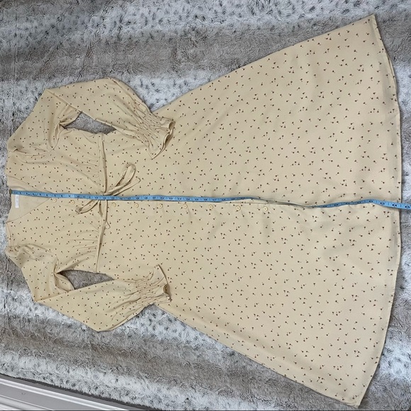 🌟HP🌟OvrSzd XS Oak+Fort Crème Floral Print Prairie Style Long Sleeve Maxi Dress - Picture 9 of 13